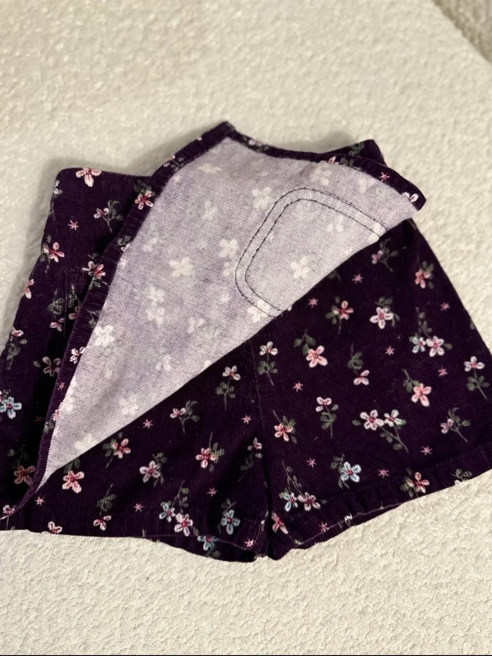 Vintage OshKosh Toddler Floral Corduroy Skort | Shorts Skirt | 90s Kidswear, 2T